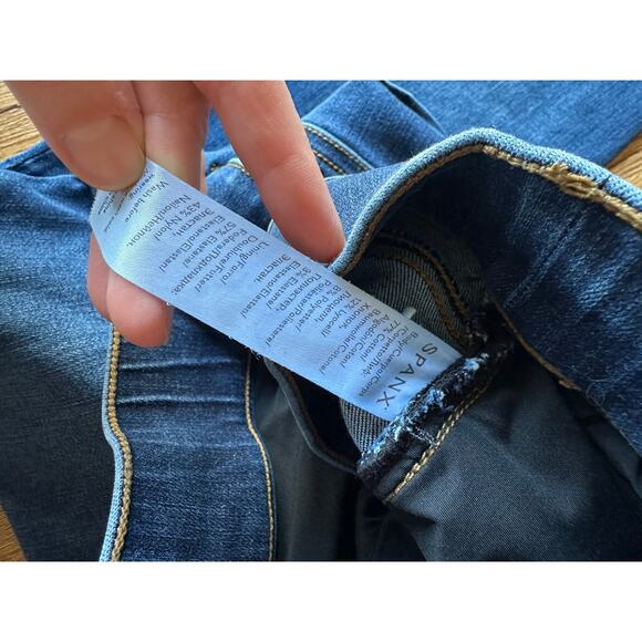 SPANX High Waisted Medium Wash Skinny Jeans Size Small - Picture 2 of 6